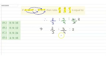 If A : B : C = 2 : 3 : 4, then ratio A/B : B/C : C/A is equal to:  | CLASS 14 | RATIO AND PROPOR...