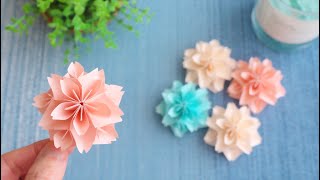 Как сделать бумажные двойные цветы сакуры - DIY How to Make Paper Double Cherry Blossoms