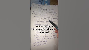 Aai atc physics strategy #aaiatc2023 #aaiatc #aaiatcadmitcard