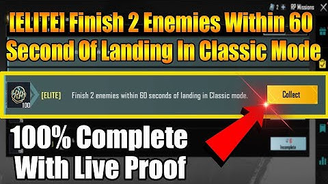 [ELITE] Finish 2 Enemies Within 60 Seconds Of Landing In Classic Mode