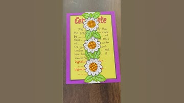 Certificate Page For Project file / Design For Certificate Page For School #projectfile #art