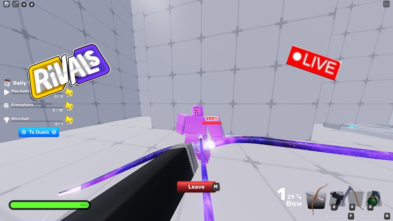 Playing roblox rivals with viewers - YouTube