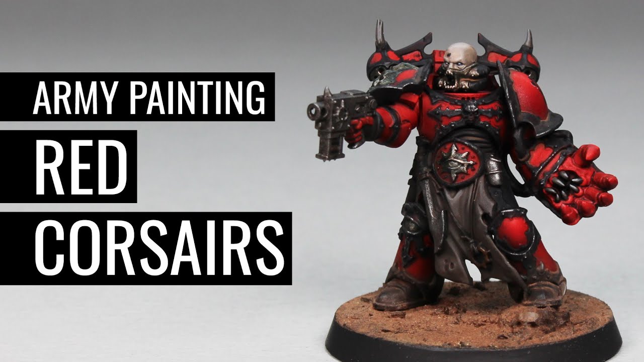 How to Paint RED CORSAIRS | Chaos Space Marines | Warhammer 40k | Heretic Astartes -