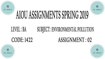 AIOU BA 1422 Part 2 Solved Assignment Spring 2019