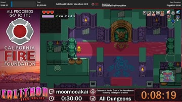 Cadence of Hyrule (All Dungeons) by MooMooAkai in 22:42 - Calithon Fire Relief 2019