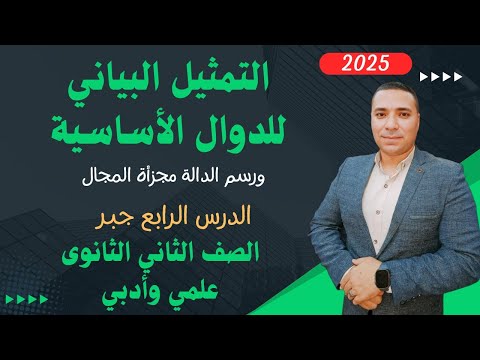 التمثيل البيانى للدوال الأساسية ورسم الدالة مجزأة المجال الدرس الرابع جبر 2 ثانوى علمي وادبي 2025  التمثيل البيانى للدوال الأساسية ورسم الدالة مجزأة المجال الدرس الرابع جبر 2 ثانوى علمي وادبي 2025