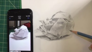 Crumpled Paper Ball Drawing Demo