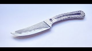 Кованые ножи, Дамаск из тросов.