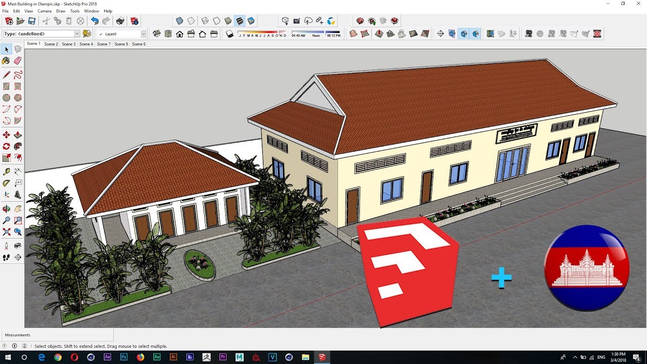 Exterior Design How To Model House In Sketchup Pro 2018 04