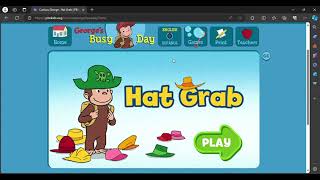 Playing Curious George Hat Grab