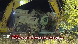 Train traveling from California derails in Colorado, carrying military equipment