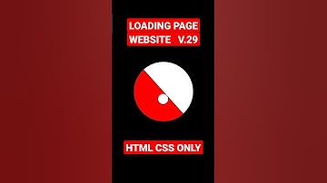 Loading Page Website HTML CSS ONLY Version 29.0 #mengareit #htmlcss #shorts