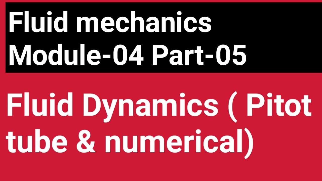 Fluid kinematics Module04 Practice05 BTECH BEU YouTube