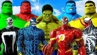 TEAM HULK \& BIG HULK VS TEAM VENOM - SUPER EPIC BATTLE | KjraGaming