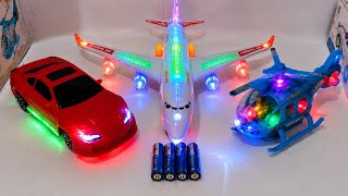 Open Electric CAR 3D light CAR airplane helicopter CAR unboxing video remote control helicopter 🚁 by