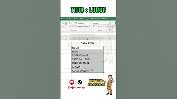 TUTORIAL Titik dua Lurus dan Rapi #tutorial #tutorialexcel #shorts