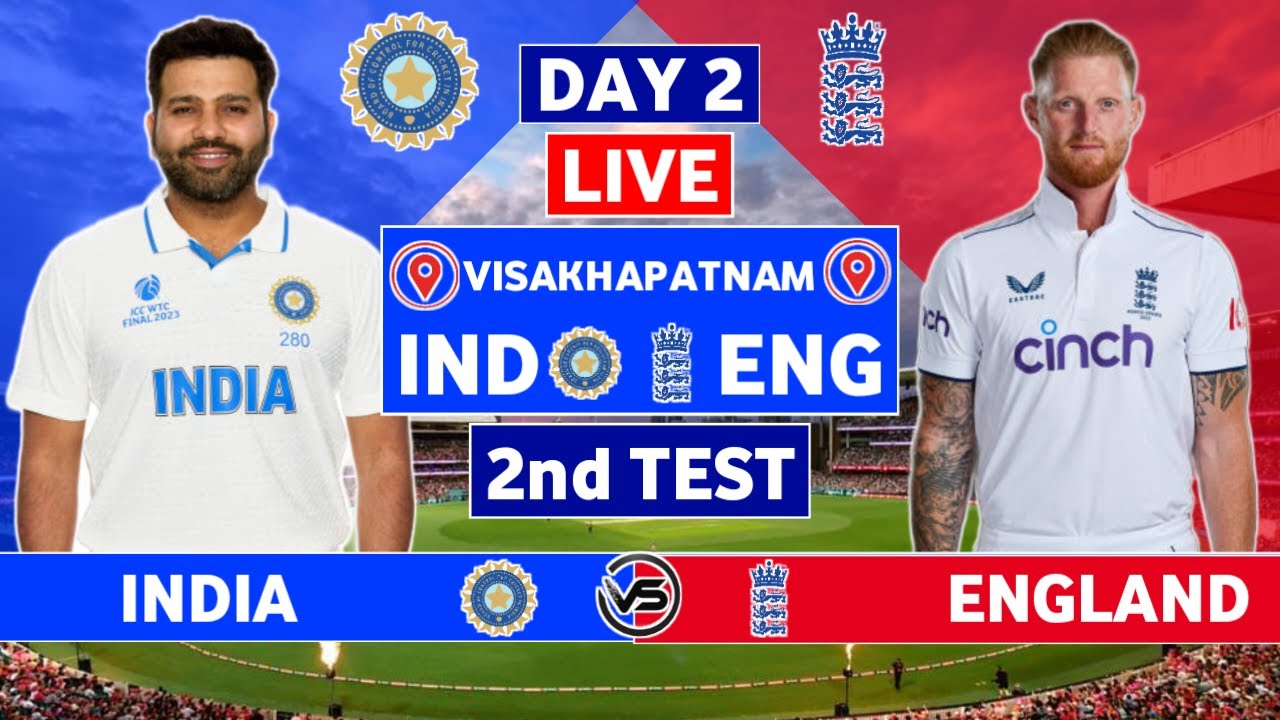 India vs England 2nd Test Day 2 Live Scores | IND vs ENG Test Live ...
