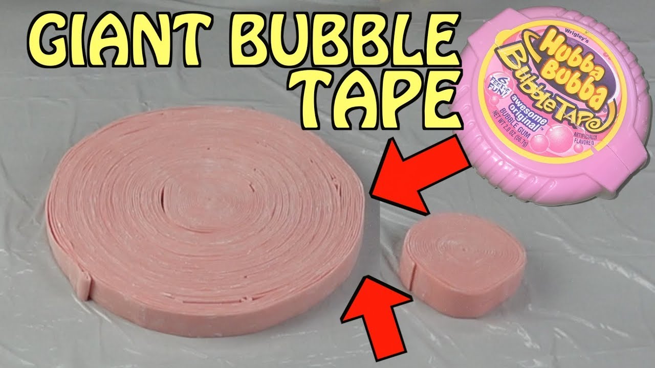 Making A Giant Bubble Tape Roll GIANT GUM BALL AT THE END making-a-giant-bubble-tape-roll-giant-gum-ball-at-the-end