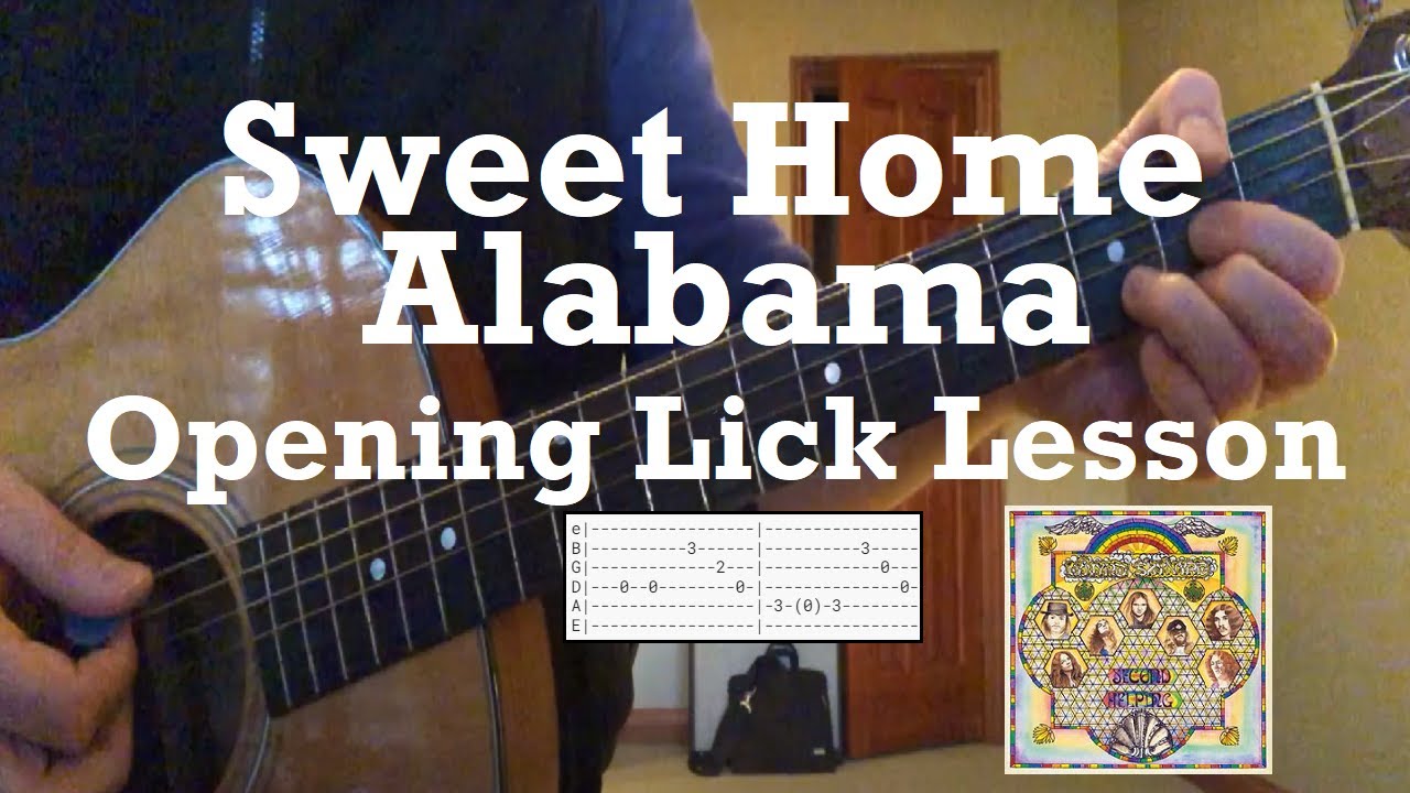 Lynyrd Skynyrd Sweet Home Alabama Guitar Lesson (Intro Riff, Easy
