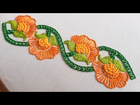 Hand Embroidery Design Patterns | Floral Table Cloth