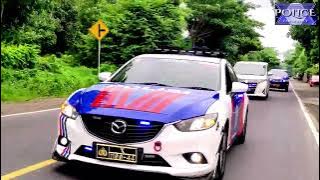 Hebat!! Mobil Polisi Keren Indonesia Bersama Suara Sirena dan Lampu Strobo yang keren