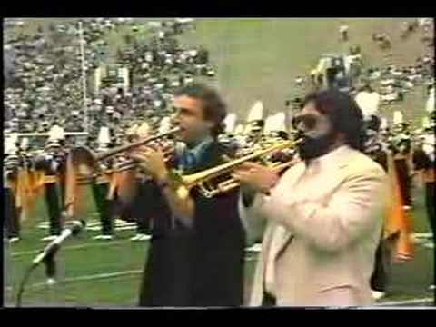 Trumpeters Al Vizzutti and Vince DiMartino playing a cadenza at the end of Firedance