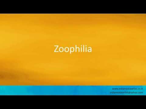 Pronunciation of the word(s) "Zoophilia".