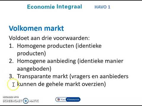 Hoofdstuk 4 1 Marktvorm volledige mededinging