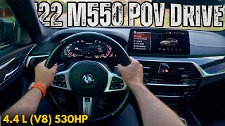 2022 BMW M550I 4.4L (V8) POV DRIVE | SPACESHIP ON WHEELS