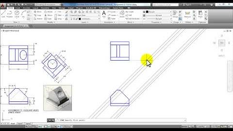 AutoCAD Auxiliary Views   Ch 9 Ex 1