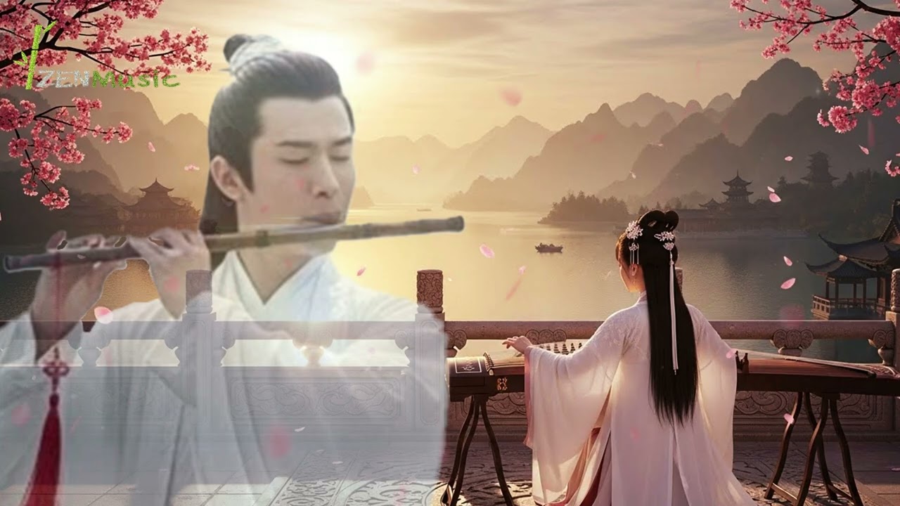 Soft Chinese Zen Flute Music • Peaceful Guqin Melodies for Meditation, Yoga, and Stress Relief☘🌳