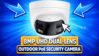 ANNKE FCD800 8MP UHD Dual Lens Outdoor PoE Security Camera, 180° Panoramic View p 