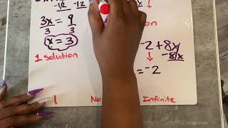 One solution, no solution, infinite solutions