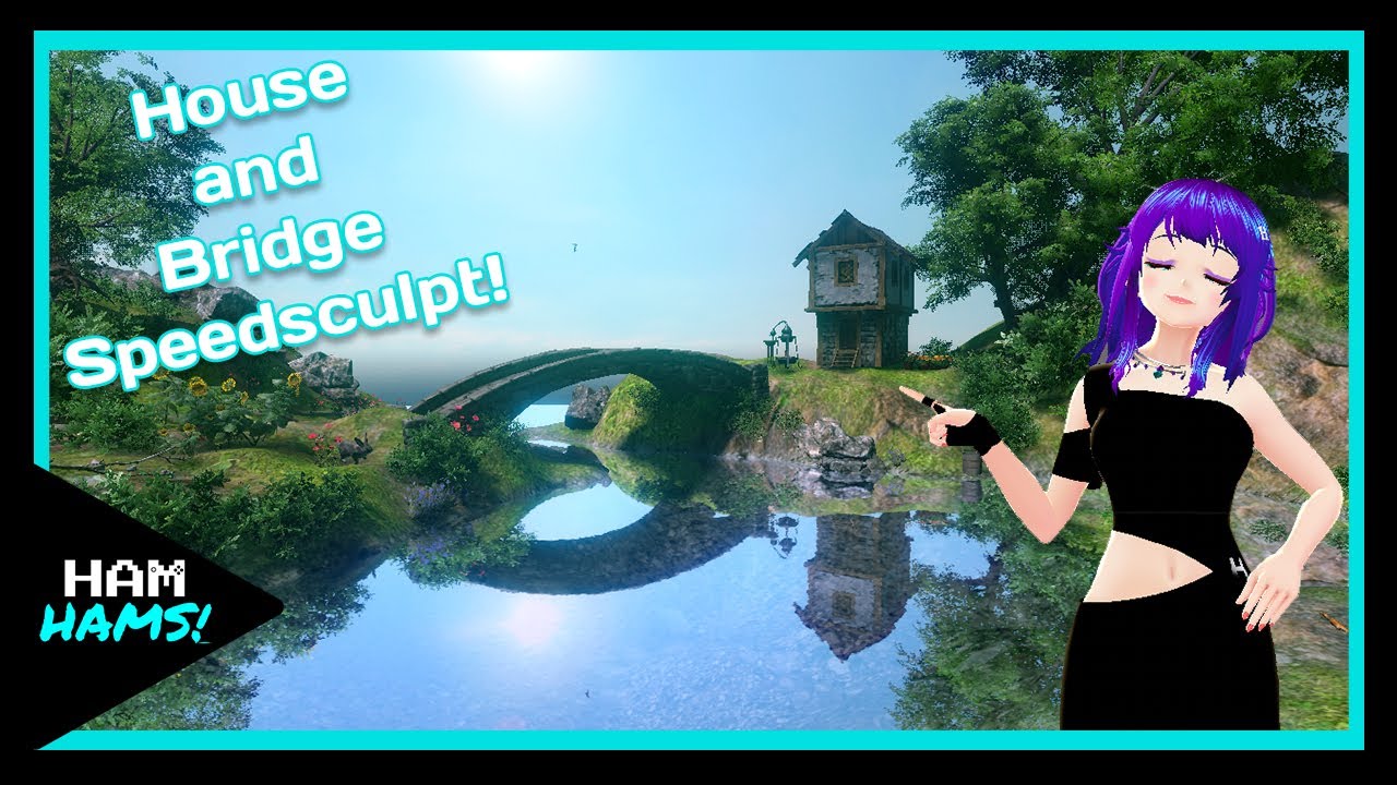 🏞 ✍ House and bridge Speedsculpt! FLOW SCAPE Steam version 