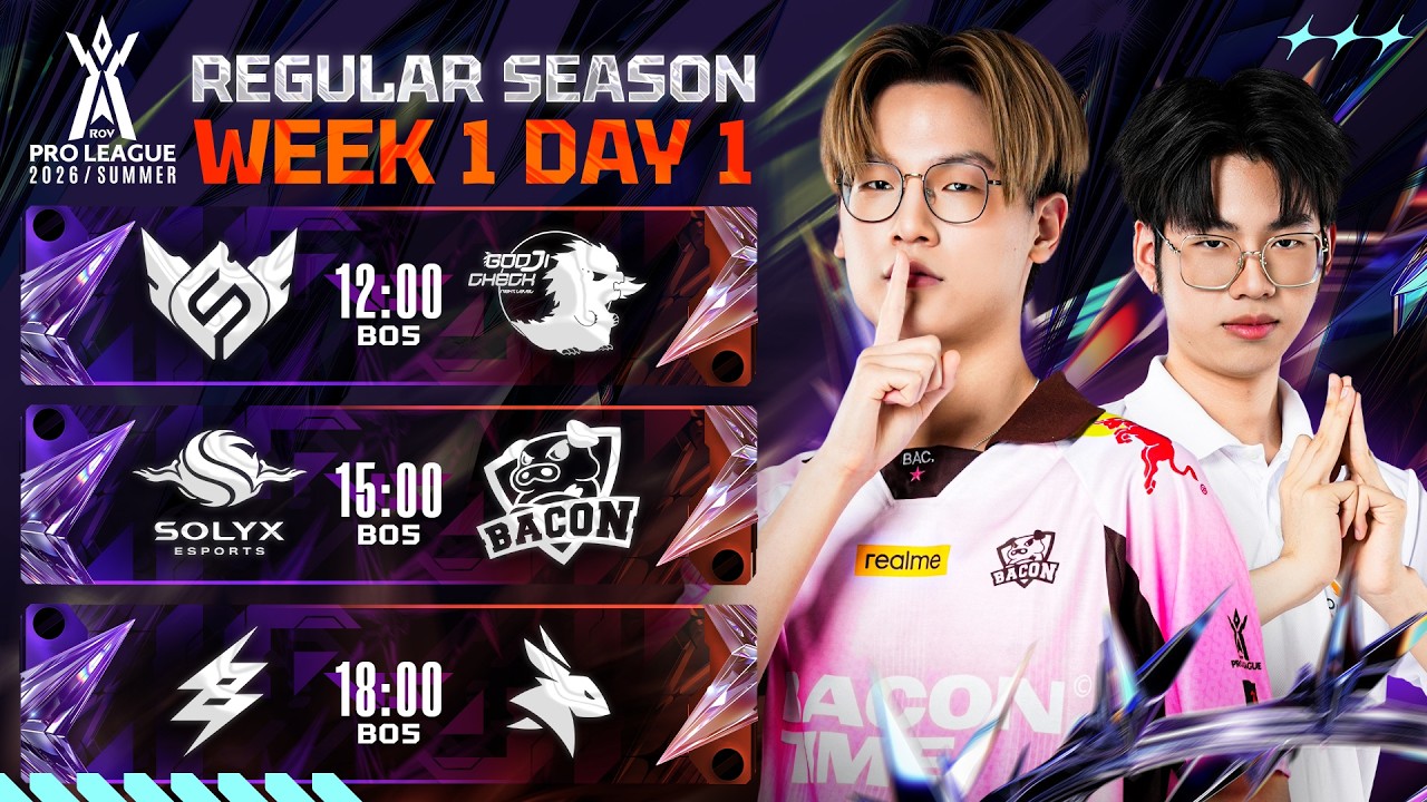 เปิดสนามวันแรก RoV Pro League 2026 Summer | รอบเก็บคะแนน Week 1 Day 1