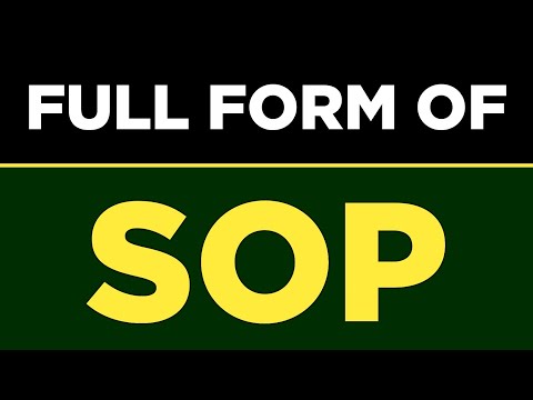 Sop Full Form And Meaning