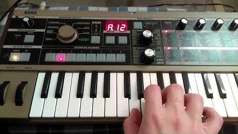 Synth Bass Playing on my MicroKorg synthesizer. 4/1/18