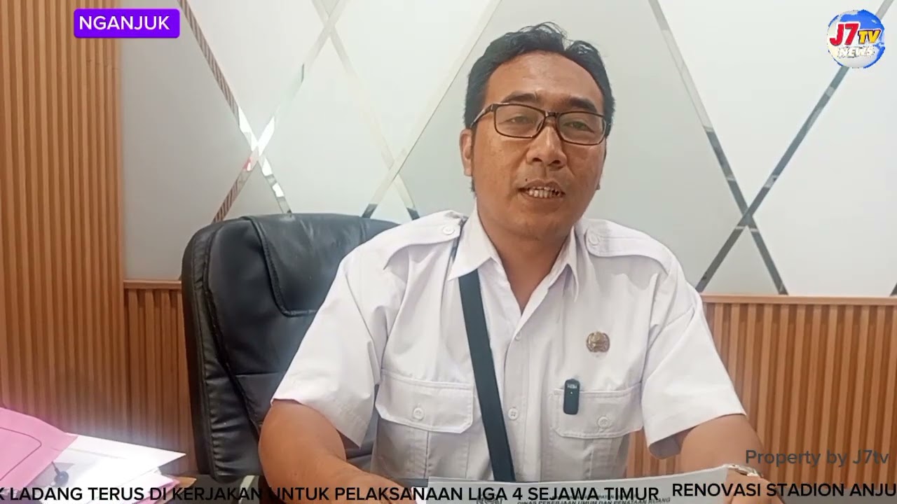 NGANJUK J7TV// PERBAIKAN STADION MELALUI DINAS PUPR DAN BIDANG CIPTAKARYA NGANJUK