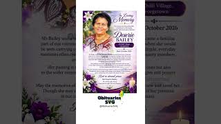 Deserie Bailey | Death Notice #ObituariesSVG #Obituaries #SVG