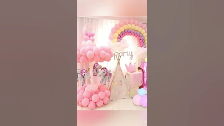UNICORN BIRTHDAY DECORATION IDEAS| #birthday #decoration #trendingshorts #viral