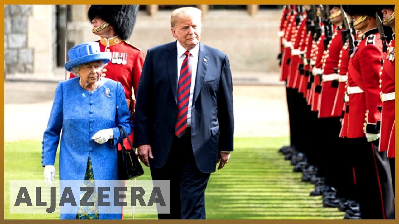 aljazeera english logo Trump's UK visit: Pomp and protests waiting for US president