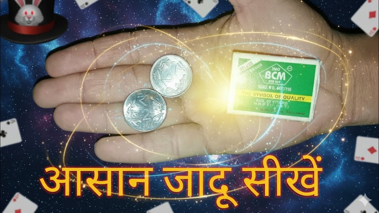 सिक्का गायब करने का जादू सीखें - coin vanish trick Matchbox (Tutorial) Hindi magic trick 2