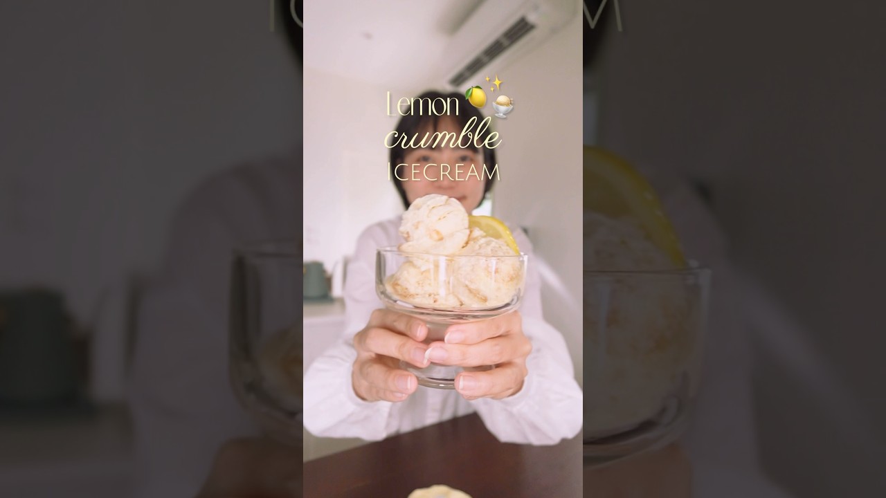 Lemon crumble icecream🍋🍨✨ 