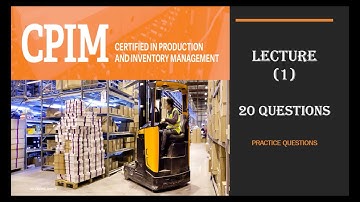 Lesson 1: APICS CPIM Exam Prep l Exam Questions | Practice Tests