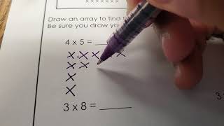 Drawing Arrays for Multiplication