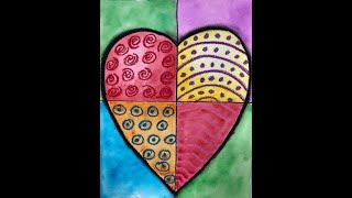 Wax Resist Valentine