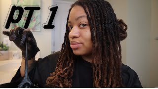 PT 1 Ombre Root Refresh My LOC EXTENTIONS &amp; Super Easy Loc Bob Style | ALEXIS NICHOLE