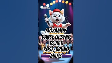 Mozamoy Dance & Lipsync to Apt.Rosé - Bruno Mars| Romantic Kitty! | #shorts #apt #music  #cat #cute