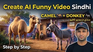 How to Create Camel & Donkey Doctor Comedy Video 😂 | Funny Sindhi AI Dialogue Video 2026 screenshot 5