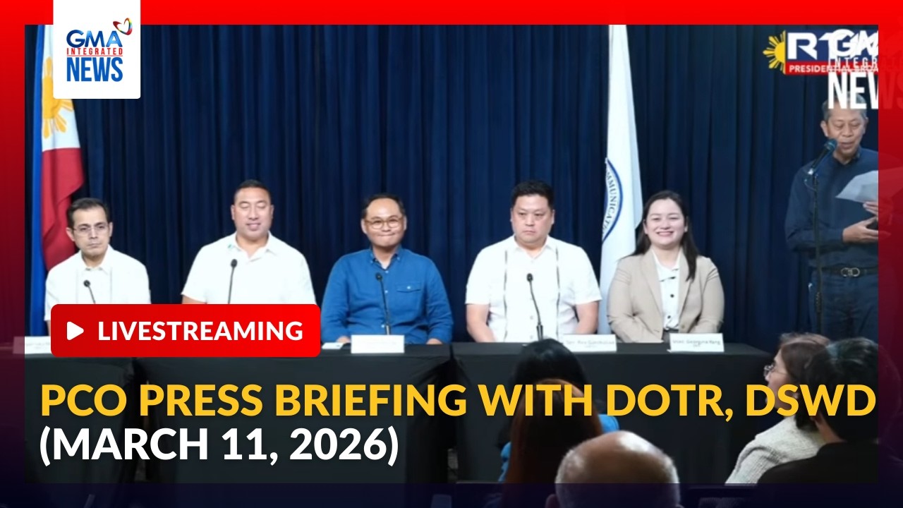 PCO press briefing with DOTr, DSWD (Mar. 11, 2026) | GMA Integrated News